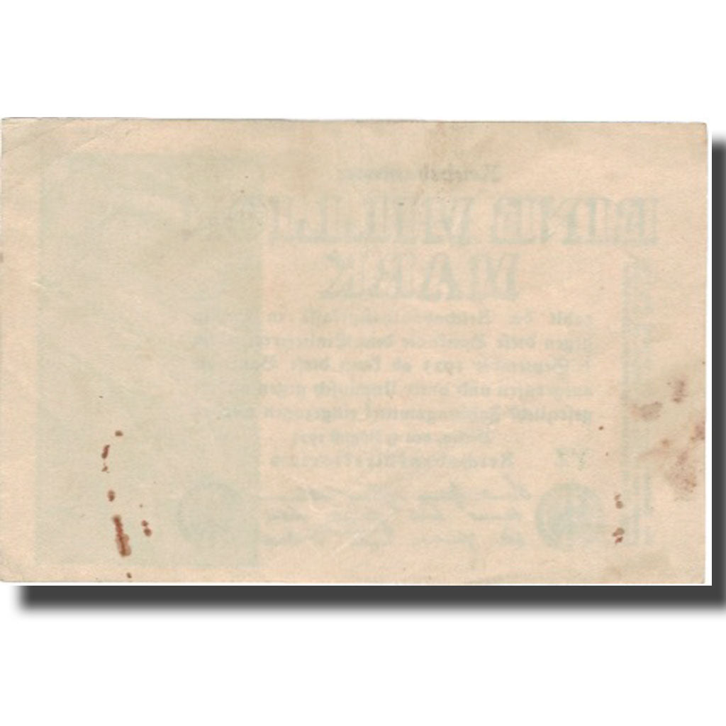 Geldschein, Deutschland, 1 Million Mark, 1923, 1923-08-09, KM:101, SS