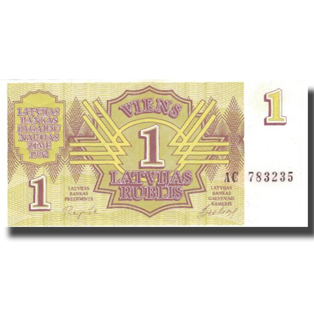 Billete, 1 Rublis, 1992, Letonia, 1992, KM:35, UNC
