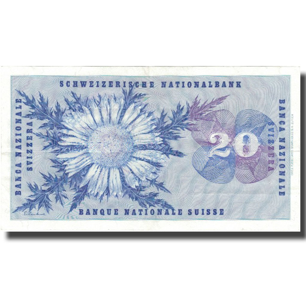 Billete, 20 Franken, 1974, Suiza, 1974-02-07, KM:46v, MBC+