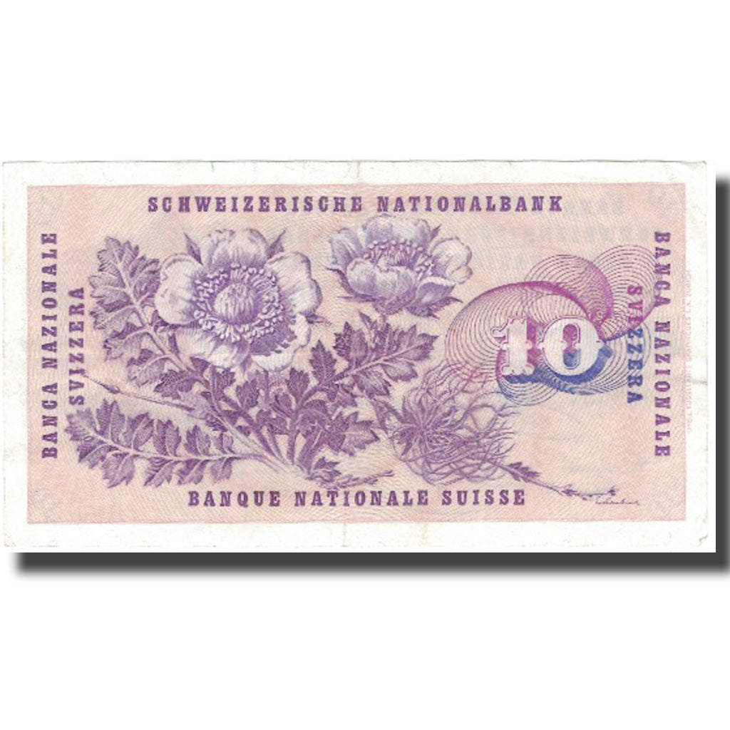 Banknote, Switzerland, 10 Franken, 1974, 1974-02-07, KM:45t, AU(50-53)