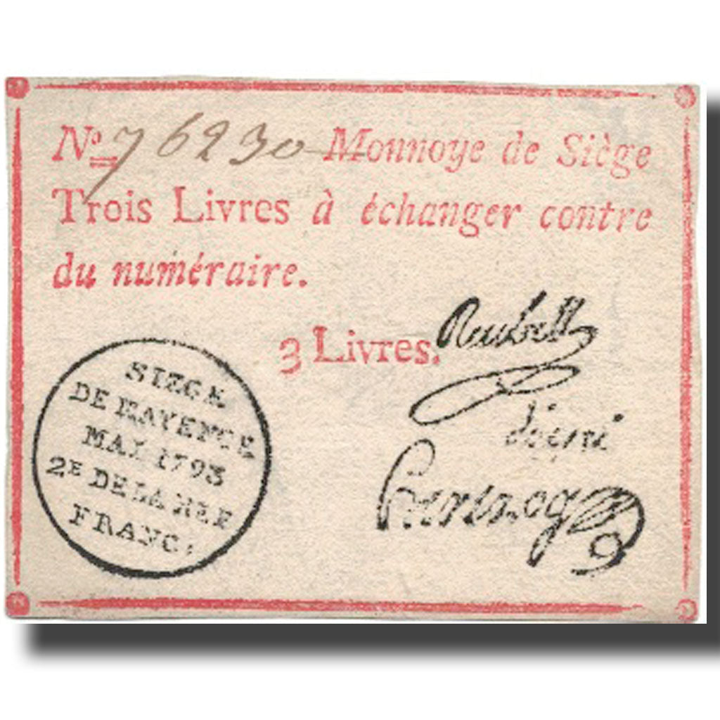 Frankreich, 3 Livres, 1793-05-01, 76230, EF 45, PMG