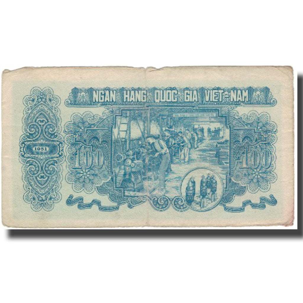 Banknot, Wietnam, 100 D<ox>ng, 1951, 1951, KM:62b, VF(20-25)