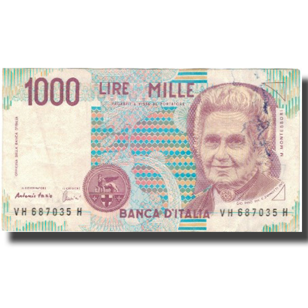 Nota, Itália, 1000 Lire, 1990, 1990-10-03, KM:114c, VF(30-35)