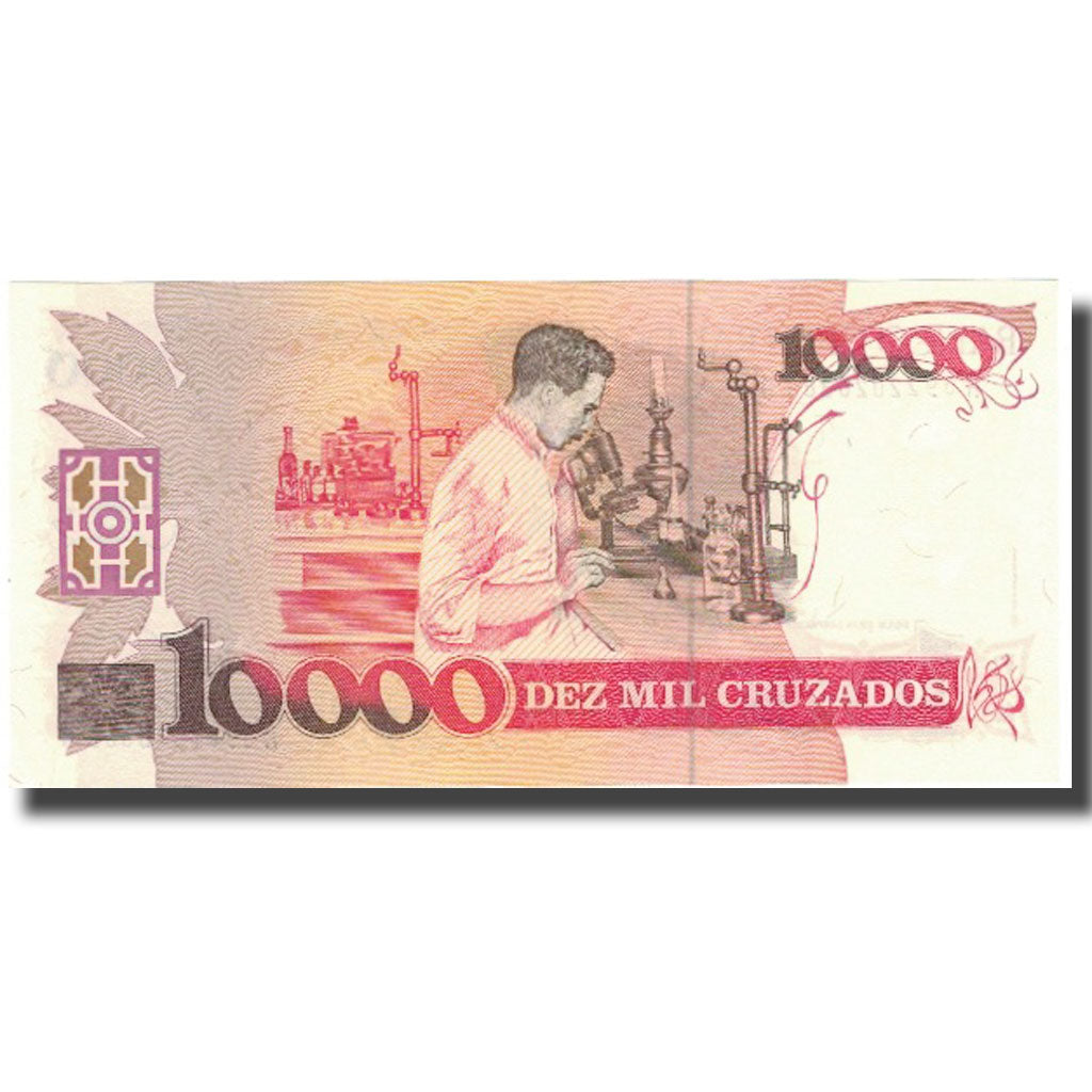 Banknot, Brazylia, 10 Cruzados Novos on 10,000 Cruzados, KM:218a, UNC(64)