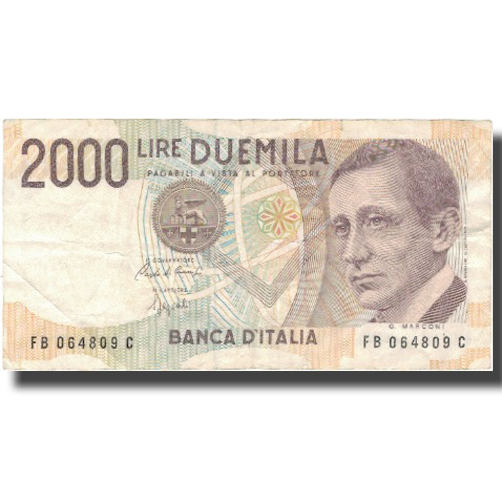 Banconote, Italia, 2000 Lire, 1990-1992, Undated (1990-92), KM:115, BB