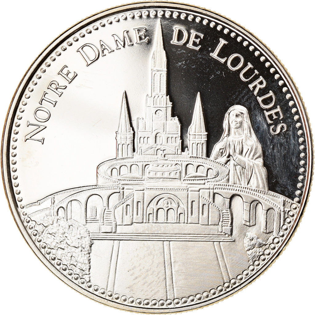 France, Médaille, Notre Dame de Lourdes, Arts & Culture, FDC, Copper-nickel