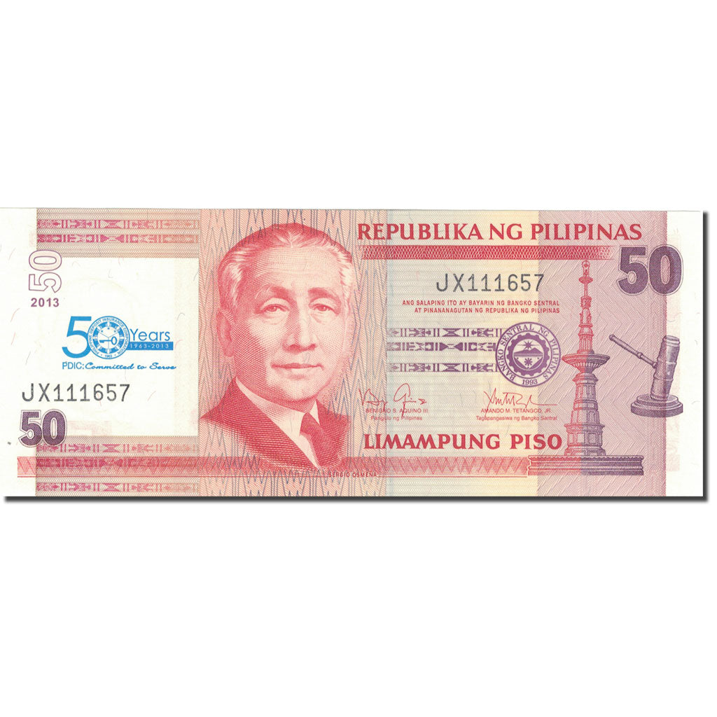 Billet, Philippines, 50 Piso, 2013, 2013, KM:216, NEUF