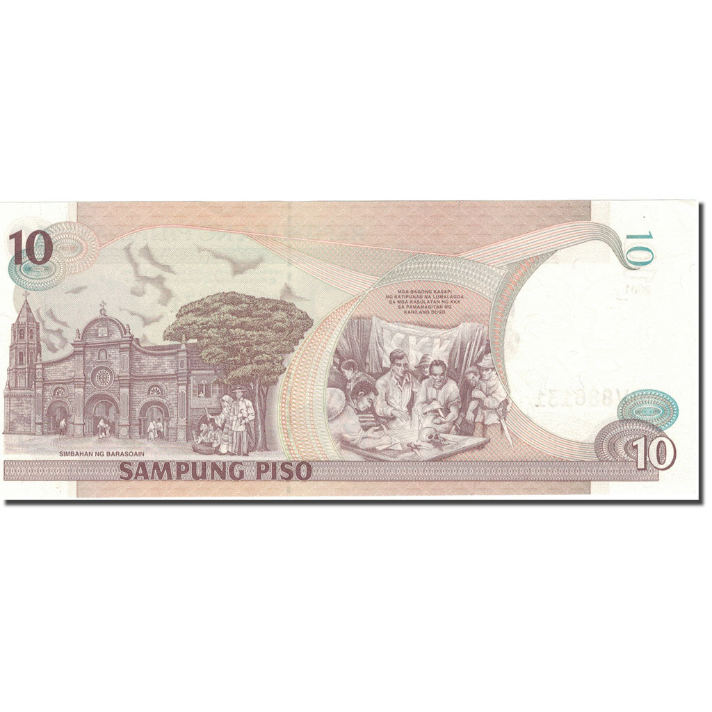 Nota, Filipinas, 10 Piso, KM:187i, UNC(65-70)