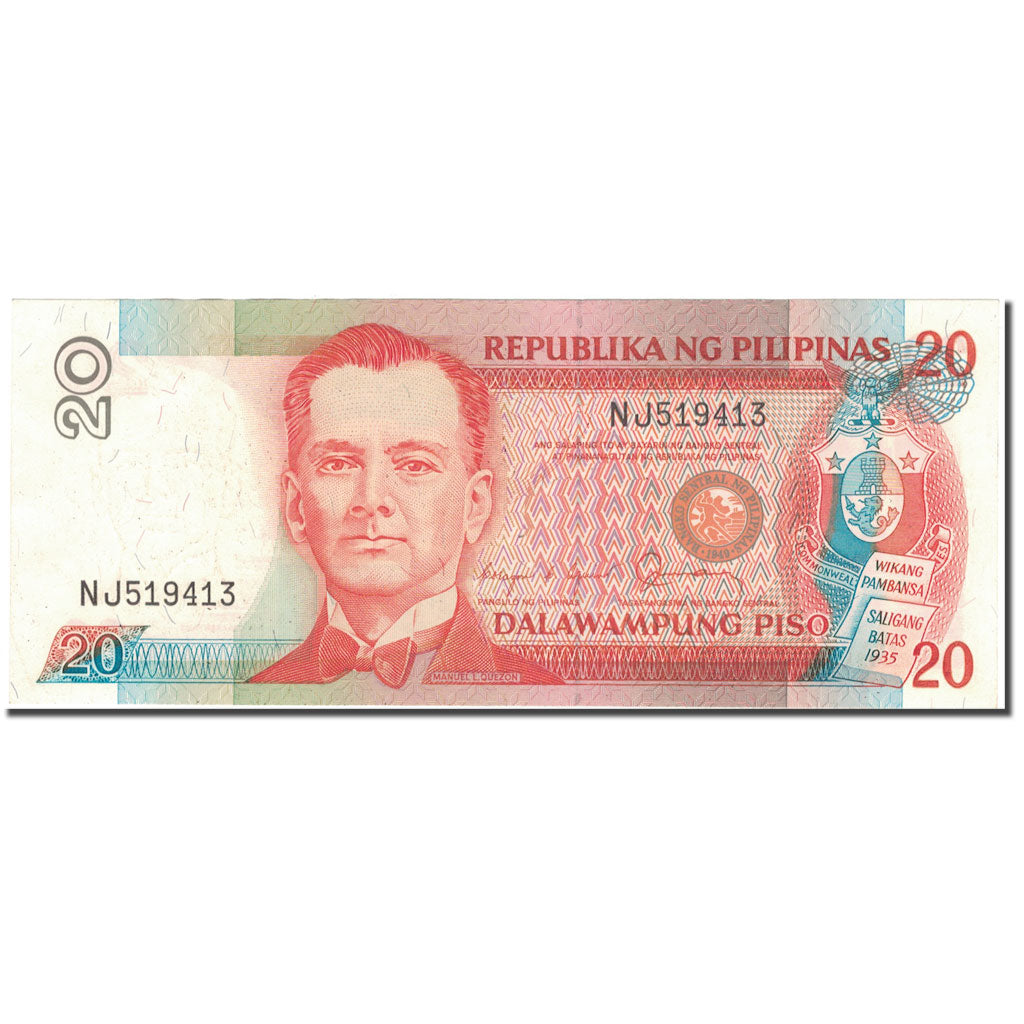 Billete, 20 Piso, Filipinas, KM:170b, EBC+