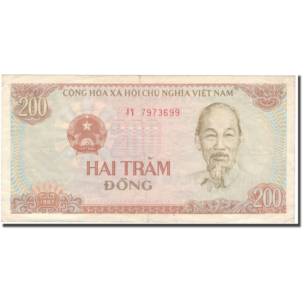 Banknot, Wietnam, 200 D<ox>ng, 1987, KM:100b, EF(40-45)