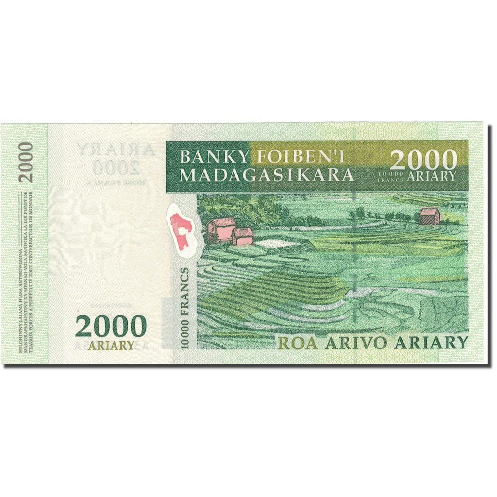 Billet, Madagascar, 2000 Ariary, 2003, KM:83, SPL+
