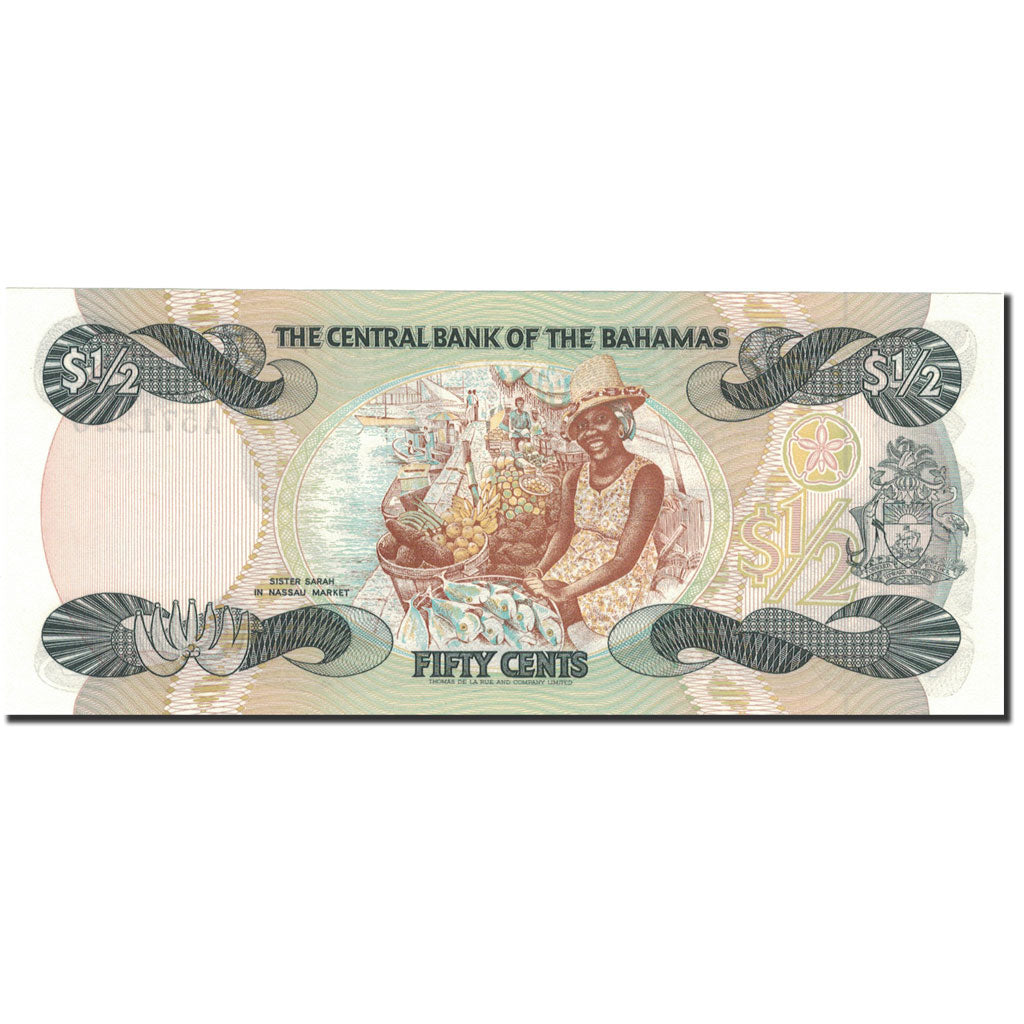Billete, 1/2 Dollar, L.1974 (1984), Bahamas, KM:42a, UNC
