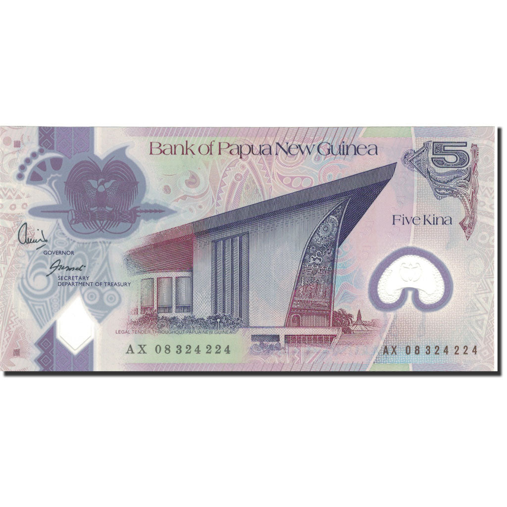 Banknote, Papua New Guinea, 5 Kina, 2010, 2010, KM:39, UNC(65-70)