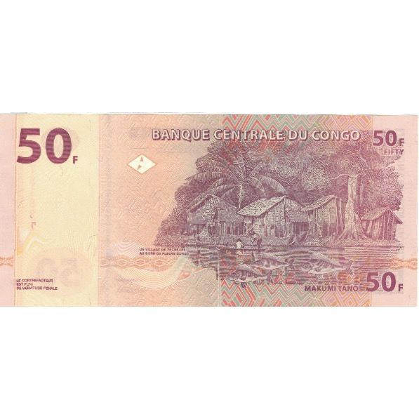 Banconote, Repubblica Democratica del Congo, 50 Francs, 2000, 2000-01-04