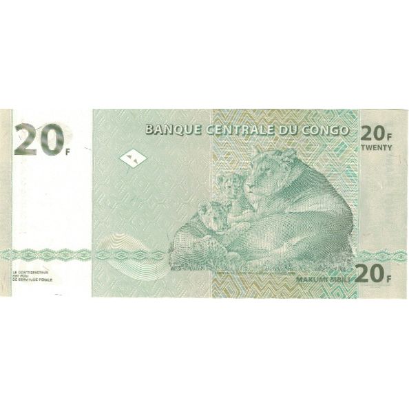 Banconote, Repubblica del Congo, 20 Francs, 2003, 2003-06-30, FDS
