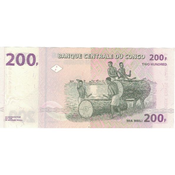 Banconote, Repubblica Democratica del Congo, 200 Francs, 2007, KM:99a