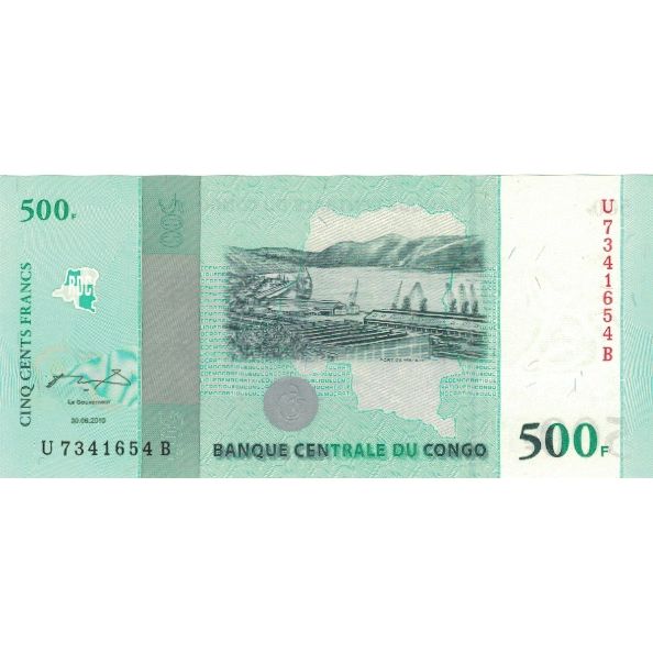Banknot, Republika Demokratyczna Konga, 500 Francs, 2010, 2010-06-30, UNC(65-70)
