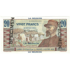 Réunion, 20 Francs, Specimen, UNC 67 EPQ, PMG