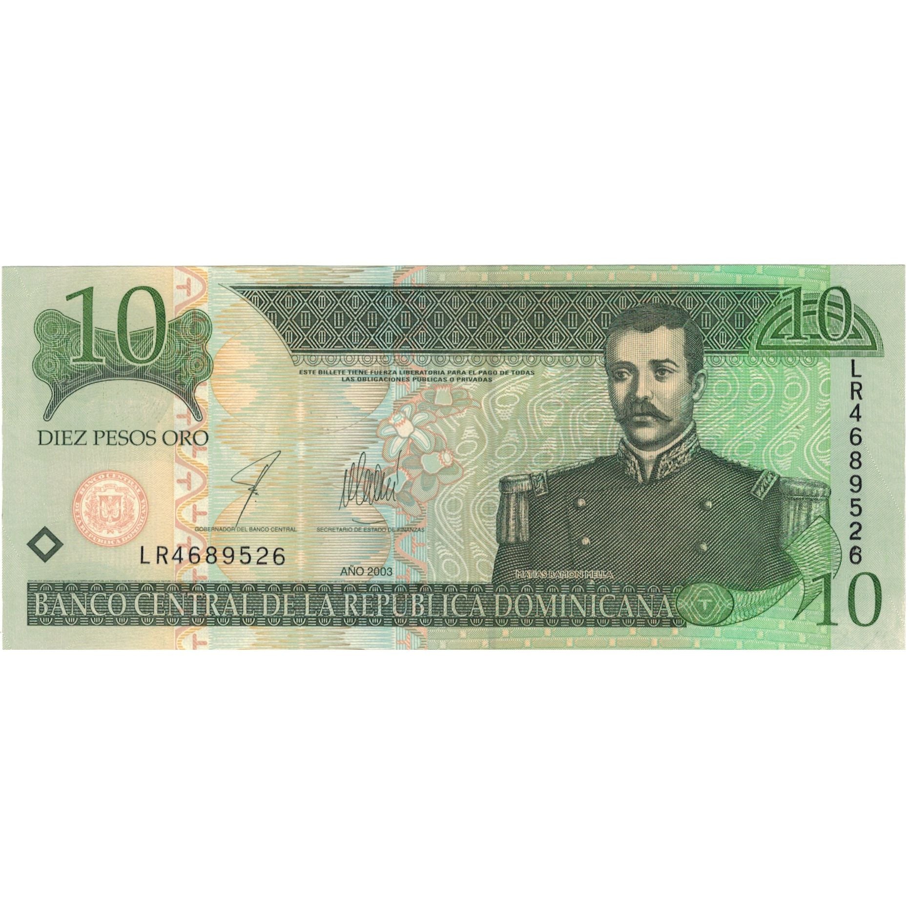 Banknote, Dominican Republic, 10 Pesos Oro, 2003, KM:159a, UNC(63)