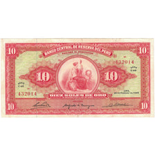 Banknote, Peru, 10 Soles De Oro, 1965, 1965-02-26, KM:88, VF(30-35)