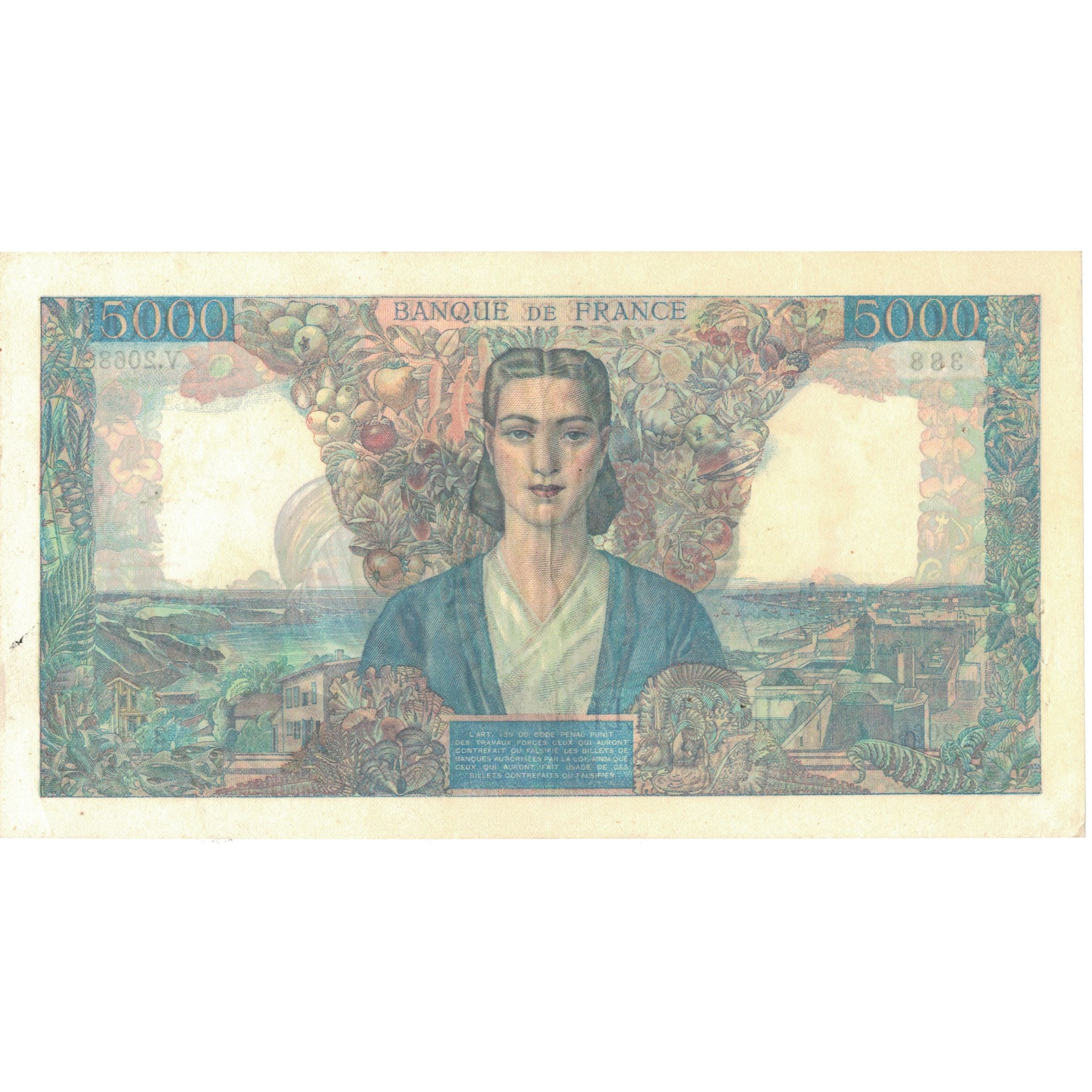 Francia, 5000 Francs, Empire Français, 1946, V.2068388, SC, Fayette:47.52