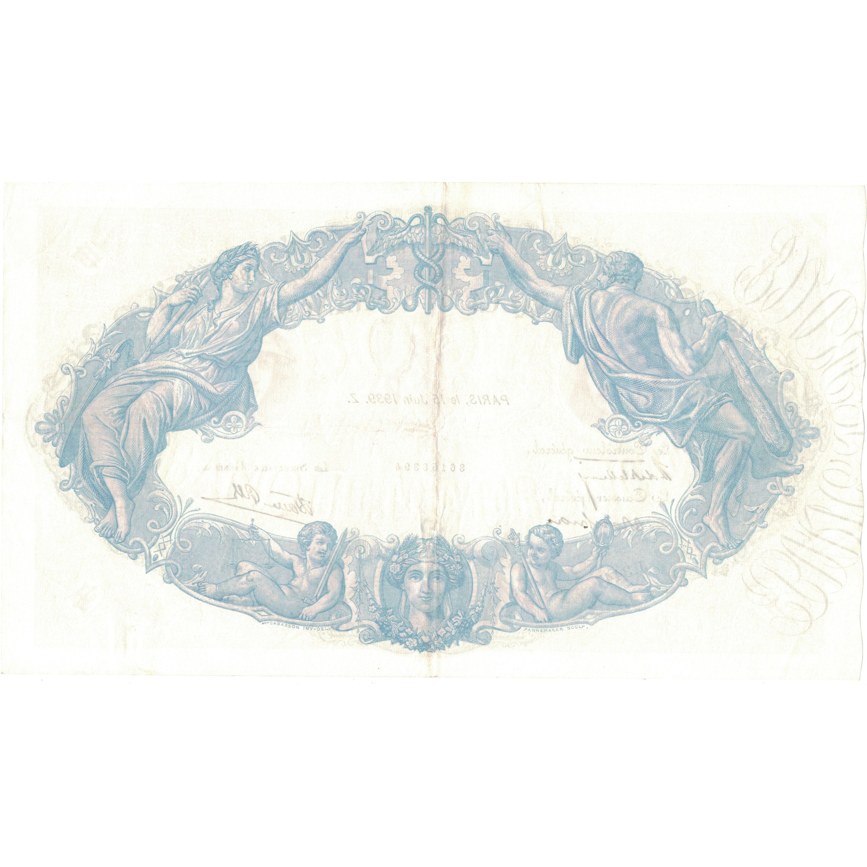 Francia, 500 Francs, Bleu et Rose, 1939, J.3447351, SPL, Fayette:31.35, KM:88c