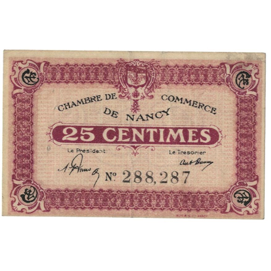 Frankreich, Nancy, 25 Centimes, SS, Pirot:87-61