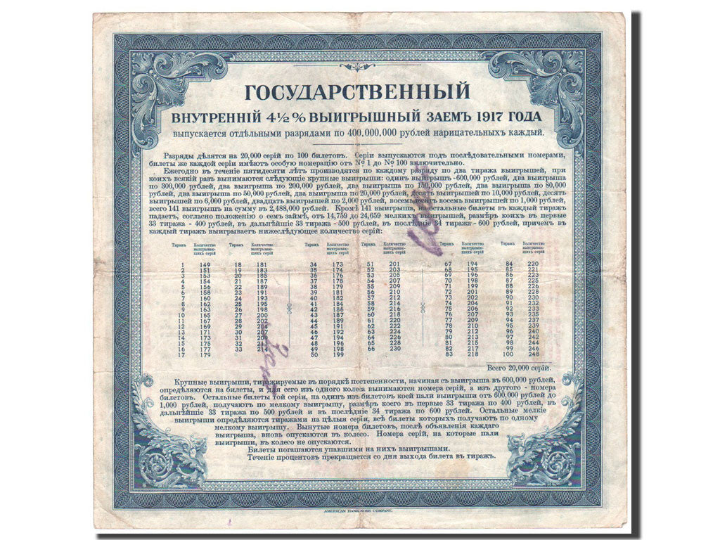 Billet, Russie, 200 Rubles, 1917, TTB