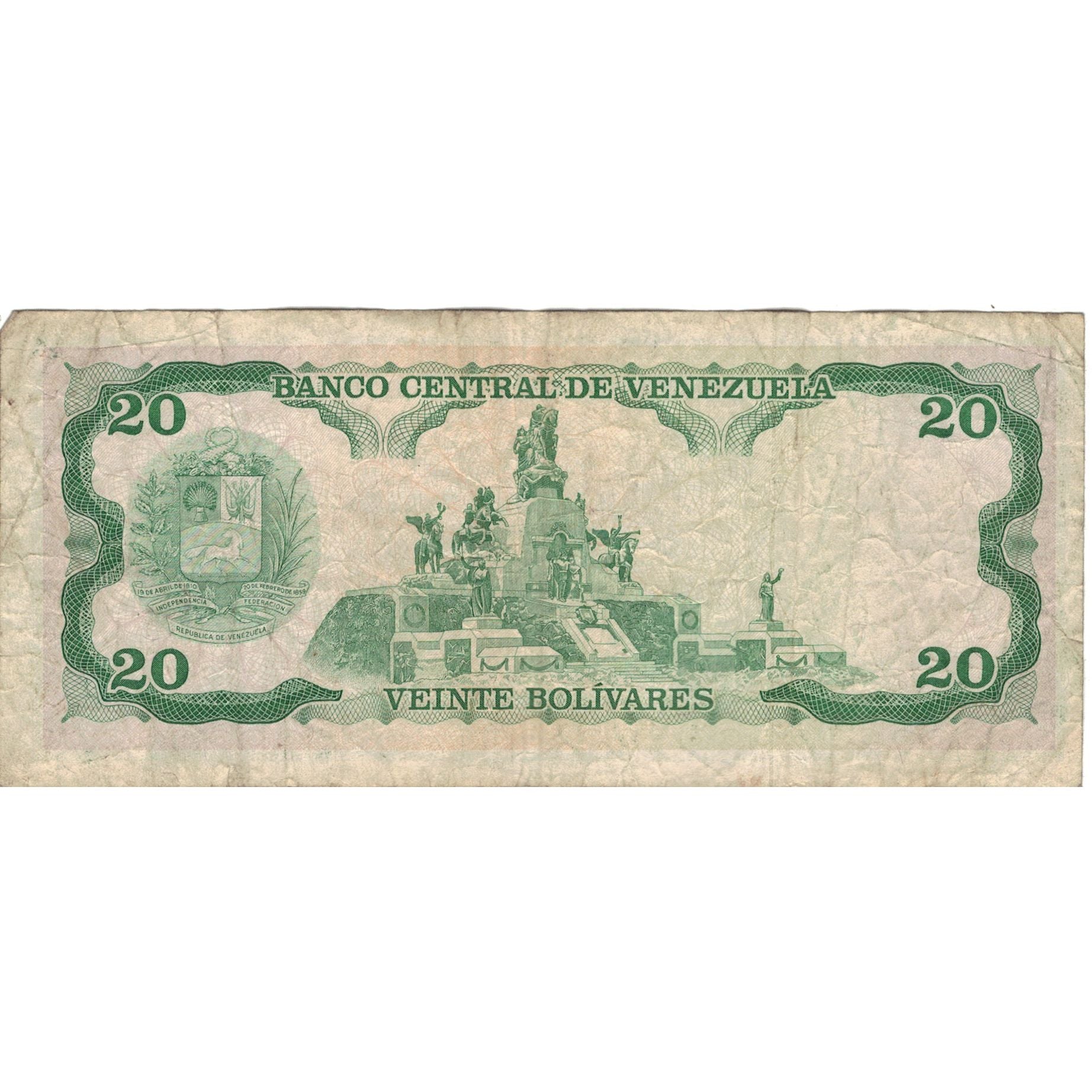 Geldschein, Venezuela, 20 Bolivares, 1995, 1995-06-05, KM:64a, S+