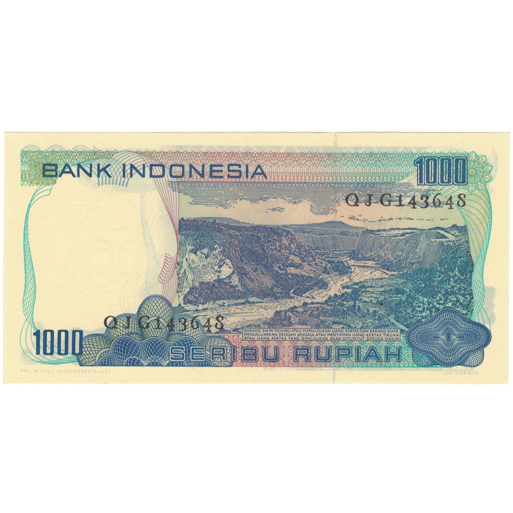 Geldschein, Indonesien, 1000 Rupiah, 1980, KM:119, UNZ