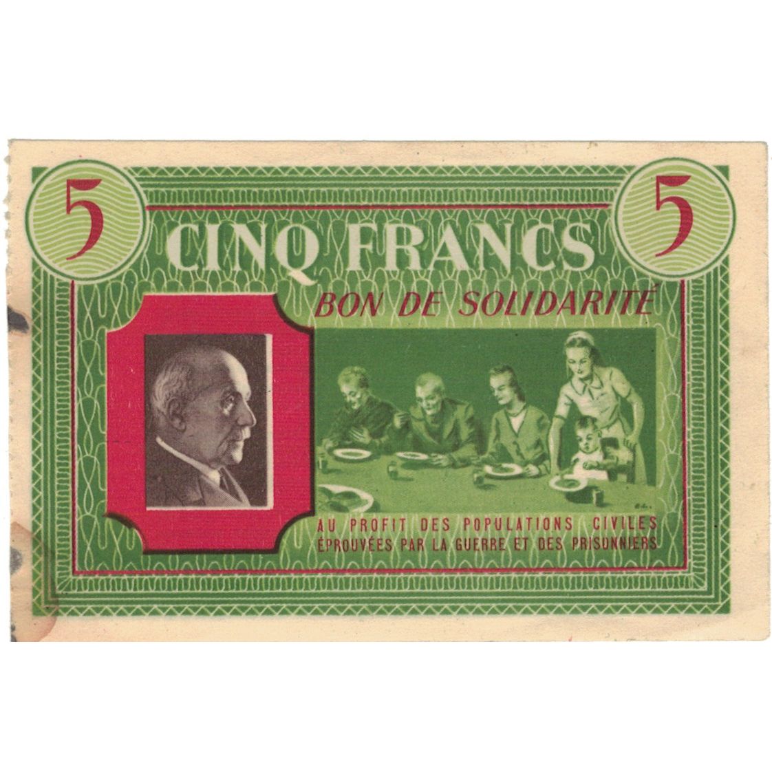 Francja, Comité National, 5 Francs, EF(40-45)