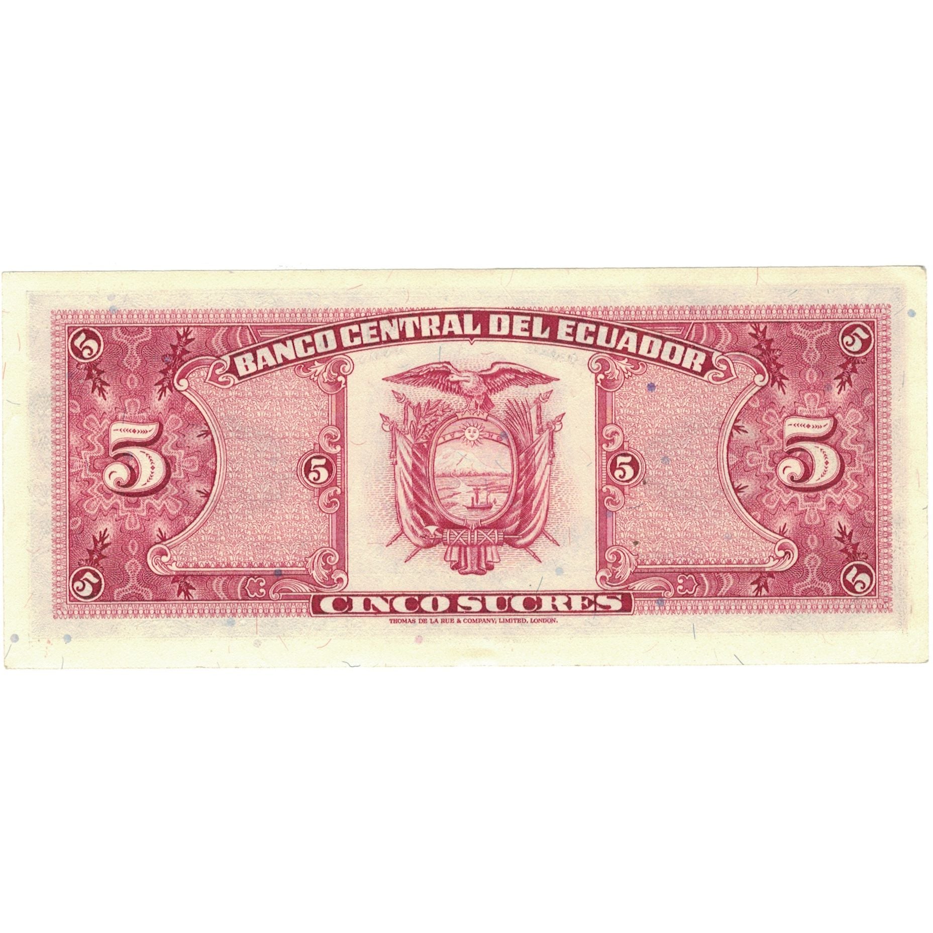 Banknote, Ecuador, 5 Sucres, 1988, 1988-11-22, KM:120A, UNC(64)