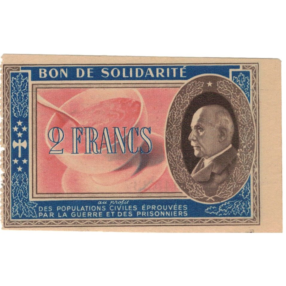 France, Bon de Solidarité, 2 Francs, 1941, UNC(63)