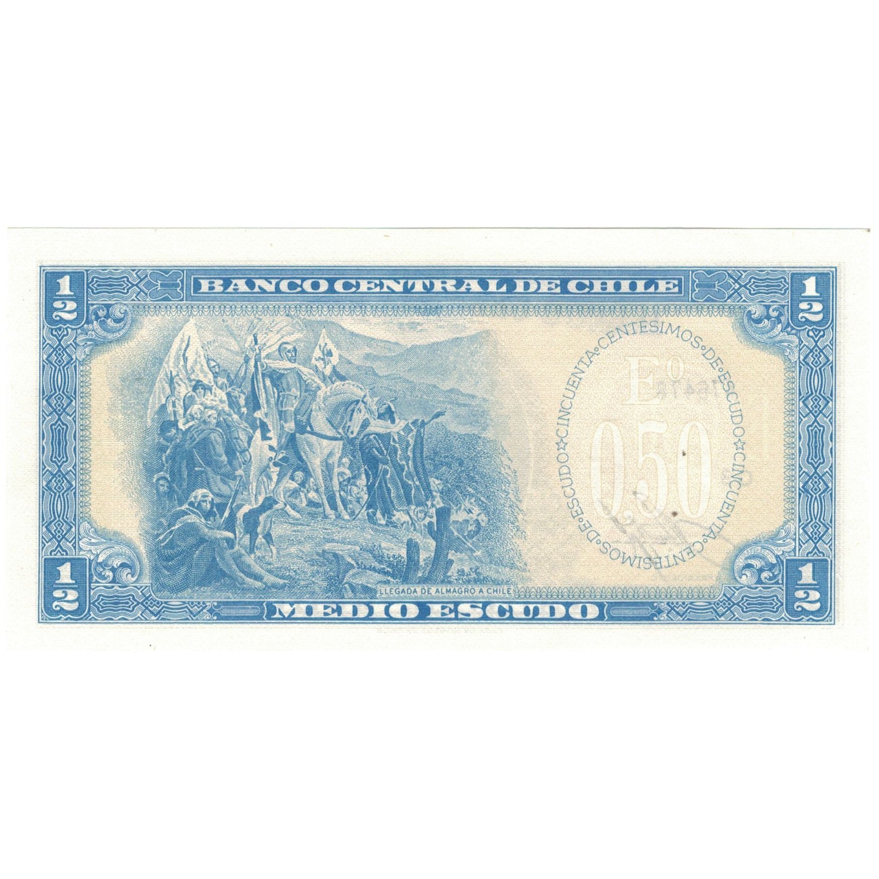 Billet, Chili, 1/2 Escudo, KM:134a, NEUF