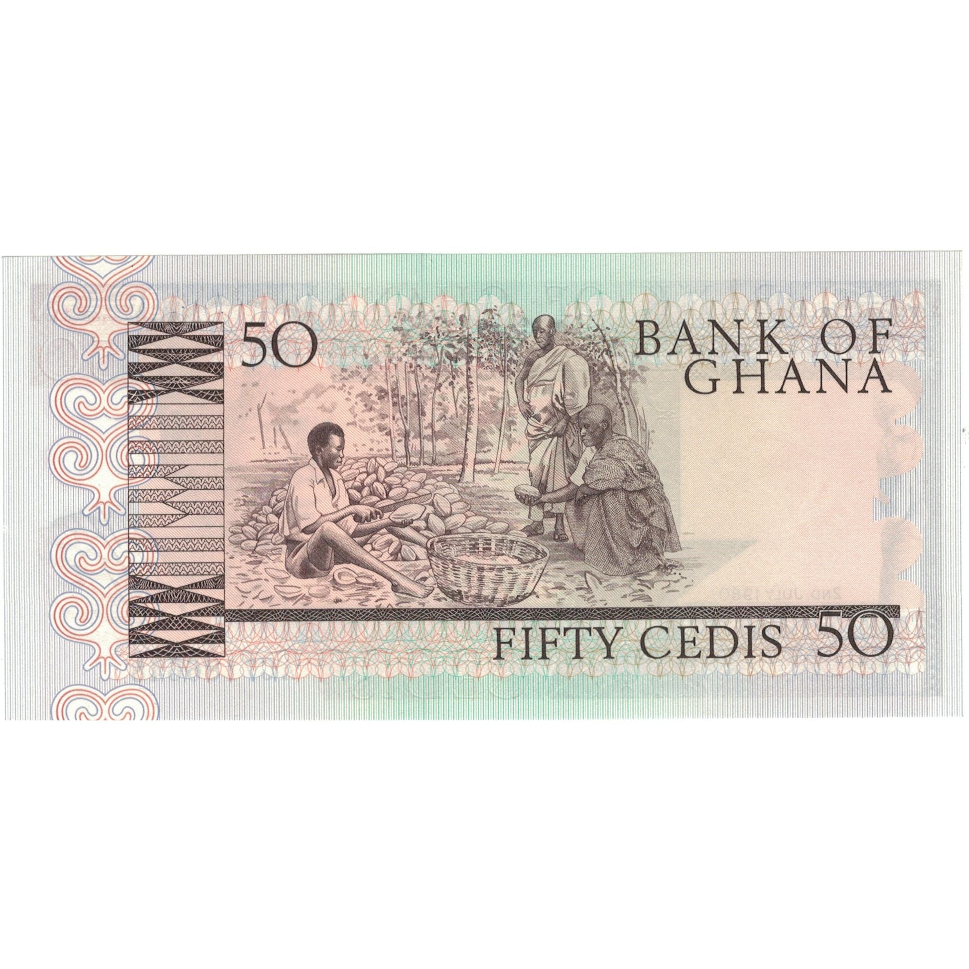 Billet, Ghana, 50 Cedis, 1980, 1980-07-02, KM:22b, NEUF