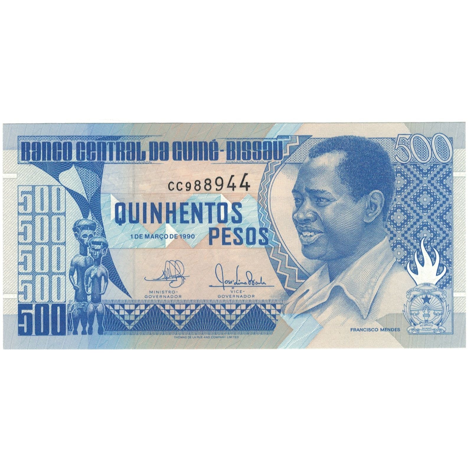 Banconote, Guinea-Bissau, 500 Pesos, 1990, 1990-03-01, KM:12, FDS