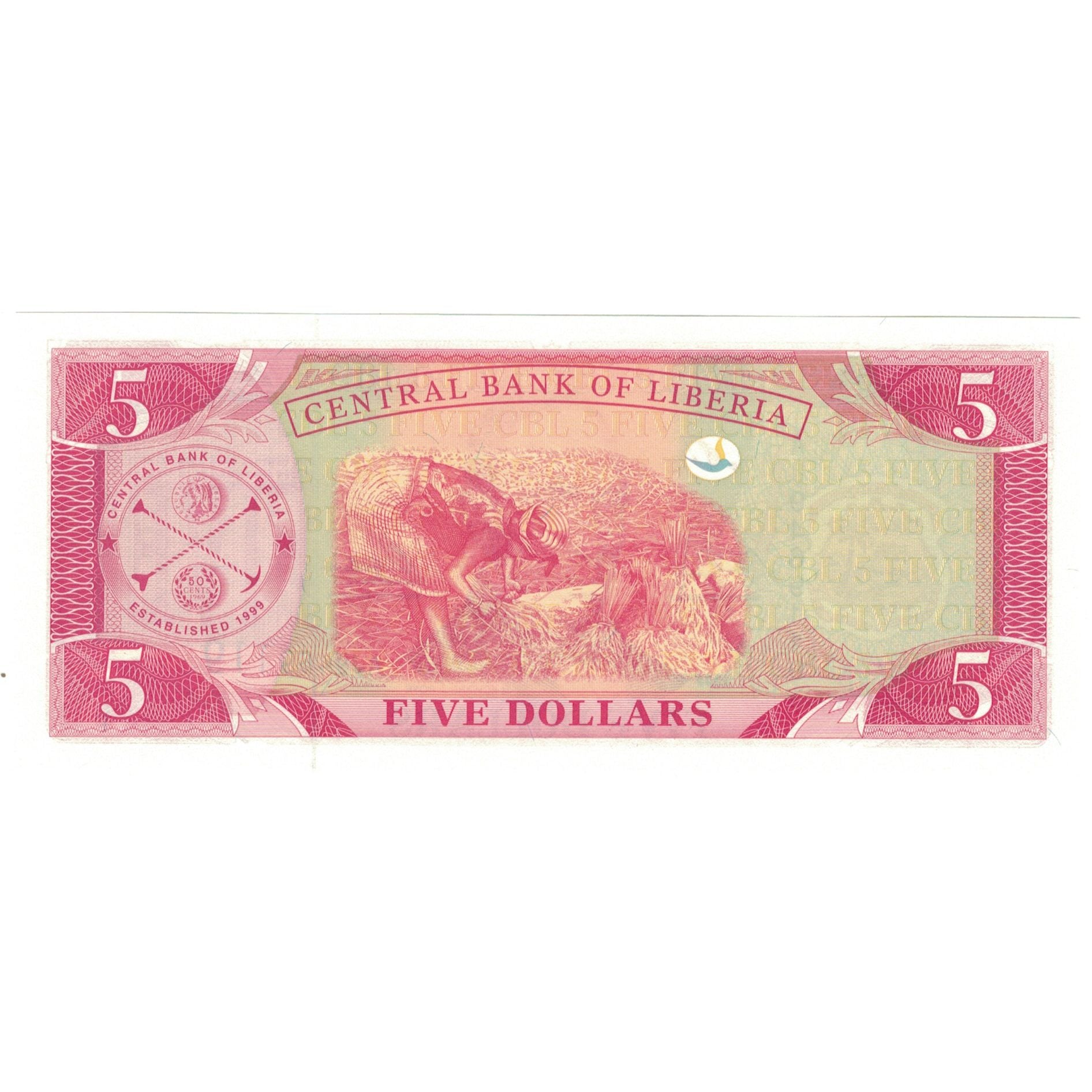 Billet, Liberia, 5 Dollars, 1999, Undated (1999), KM:21, NEUF