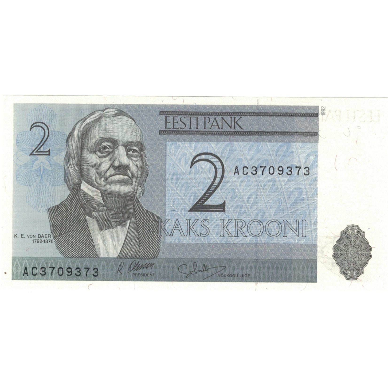 Banknote, Estonia, 2 Krooni, 2007, Undated (2007), KM:85b, UNC(65-70)