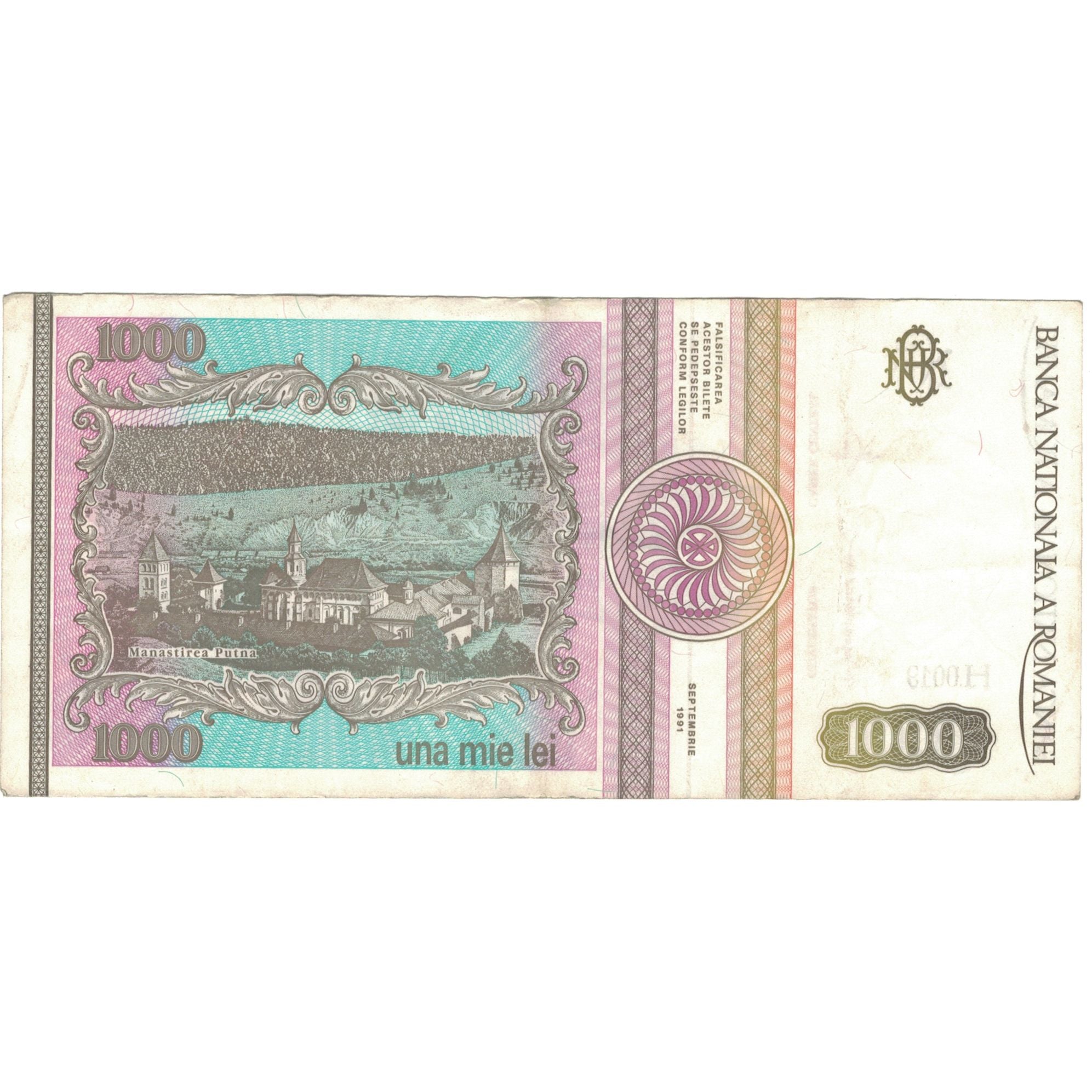 Geldschein, Rumänien, 1000 Lei, 1991, 1994-09, KM:101Aa, VZ