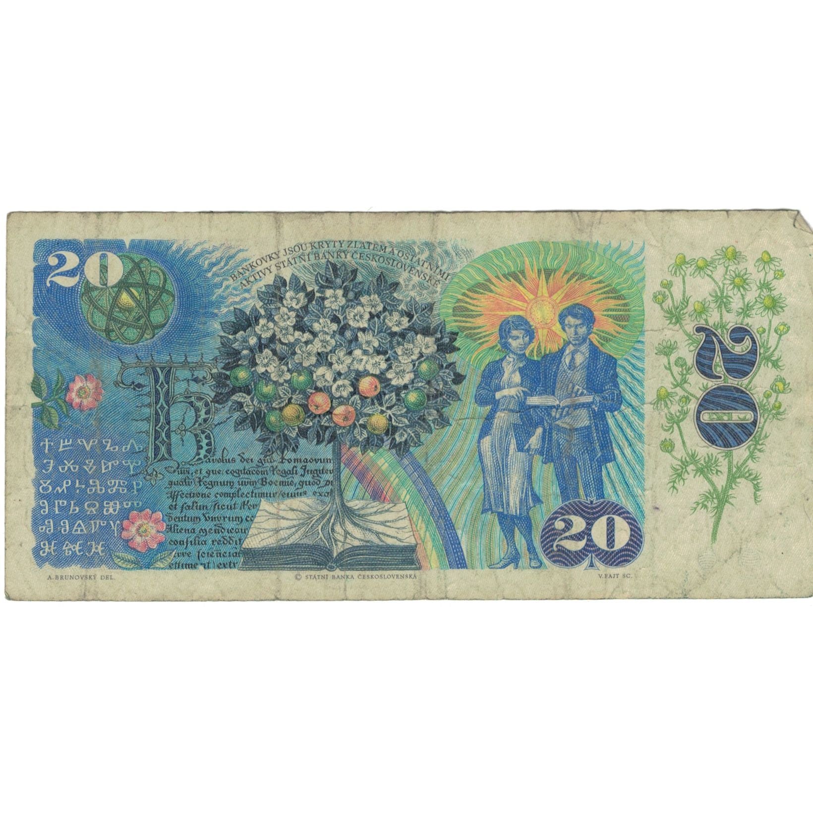 Geldschein, Tschechoslowakei, 20 Korun, 1988, SGE, Fayette:95