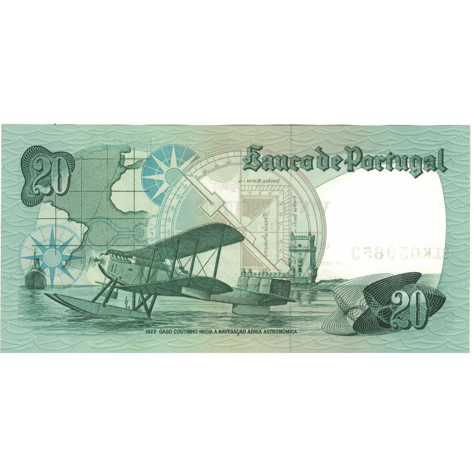 Billet, Portugal, 20 Escudos, 1978, 1978-10-04, KM:176b, SPL