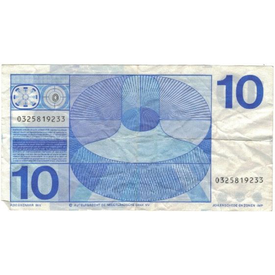 Banknot, Holandia, 10 Gulden, 1968-04-25, KM:91b, EF(40-45)