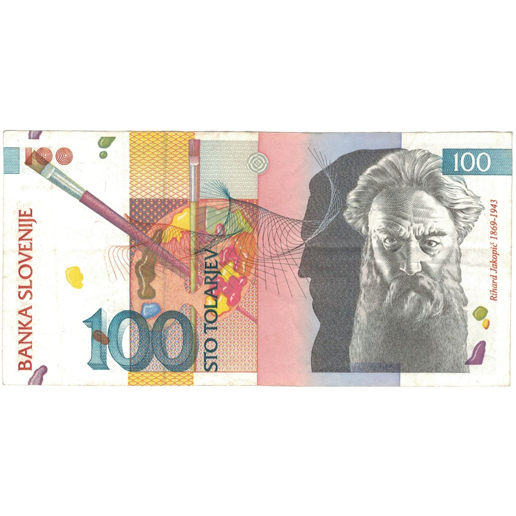 Banconote, Slovenia, 100 Tolarjev, 1992-01-15, KM:14A, BB