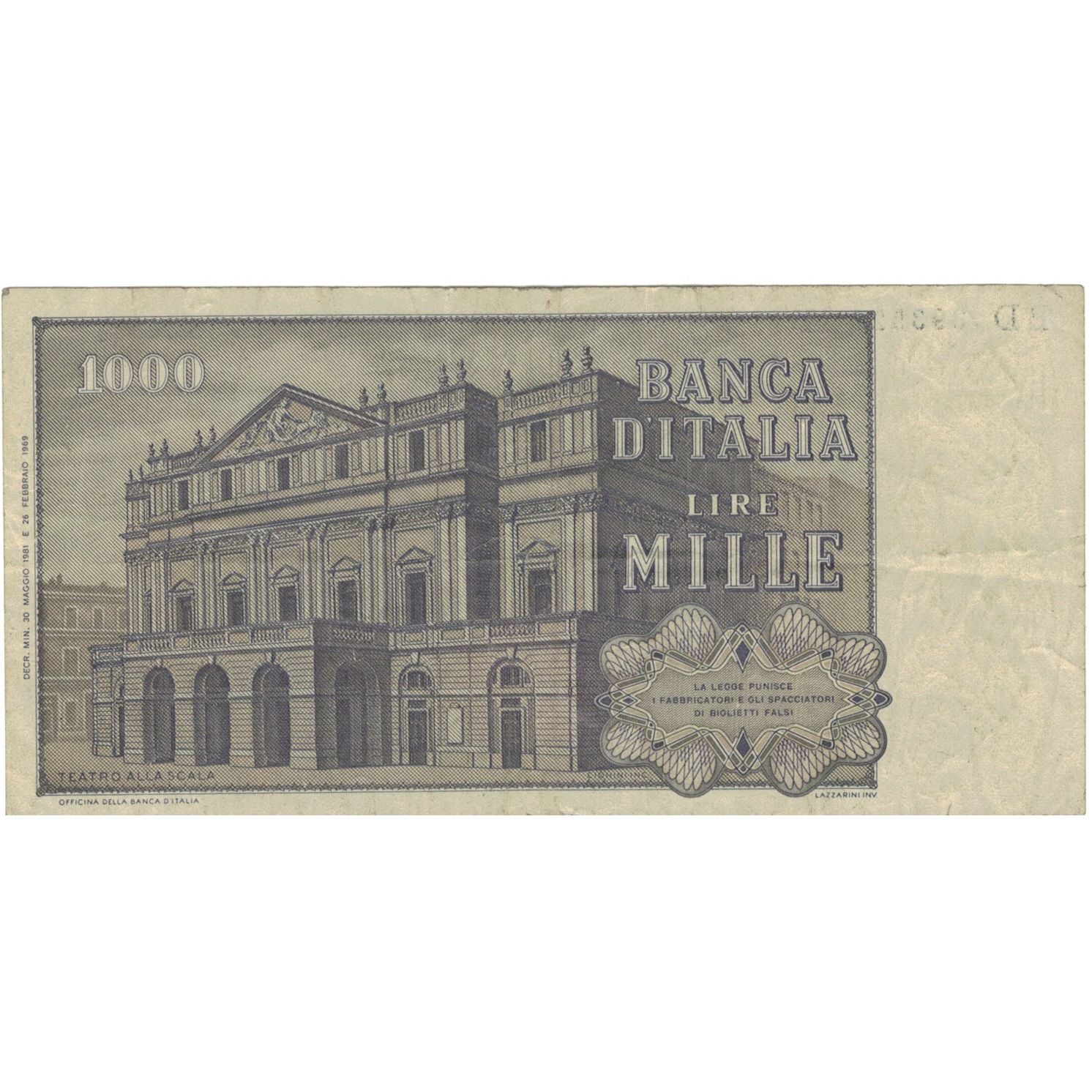 Banknot, Włochy, 1000 Lire, 1981, 1981-05-30, VF(30-35)