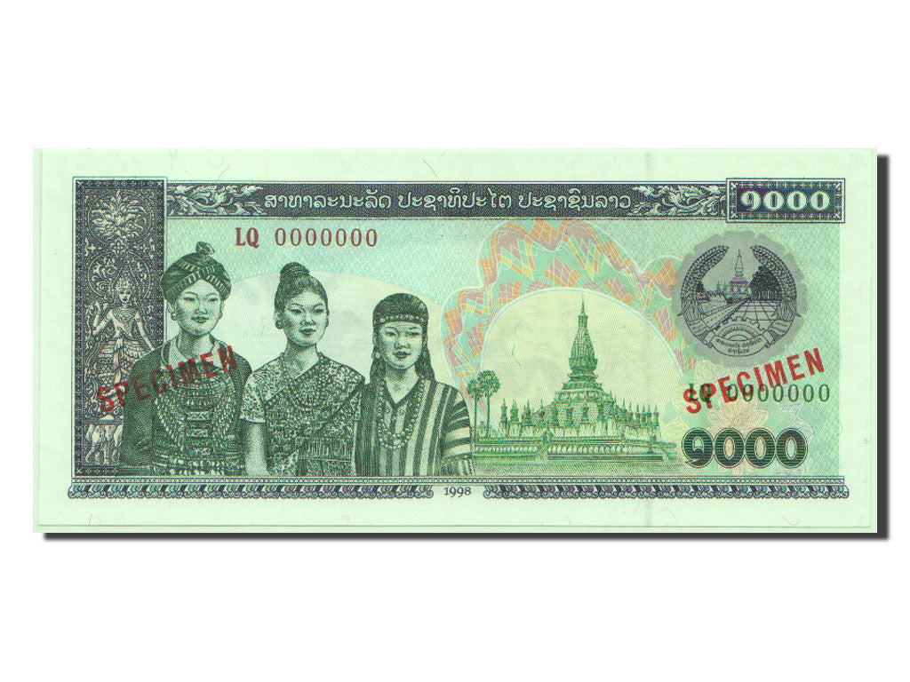 Banconote, Laos, 1000 Kip, 1998, FDS