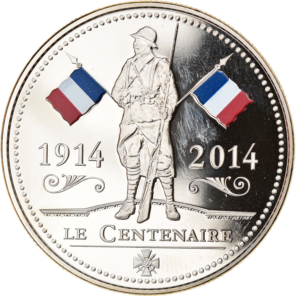 Francia, medalla, Centenaire de la Première Guerre Mondiale, WAR, 2014, FDC