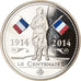 Francia, medalla, Centenaire de la Première Guerre Mondiale, WAR, 2014, FDC