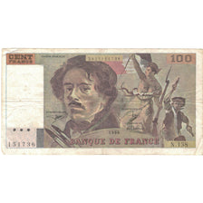 Frankreich, 100 Francs, Delacroix, 1990, N.158, SS, Fayette:69BIS.02B, KM:154e