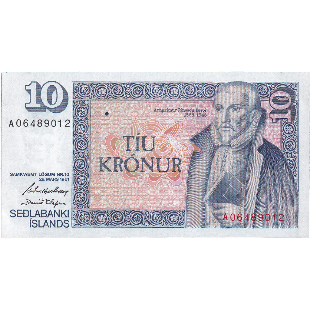 Banknote, Iceland, 10 Kronur, 1961, 1961-03-29, KM:48a, UNC(65-70)