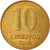 Coin, Argentina, 10 Centavos, 2008, EF(40-45), Brass plated steel, KM:107a
